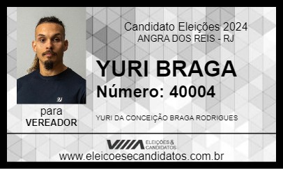 Candidato YURI BRAGA 2024 - ANGRA DOS REIS - Eleições