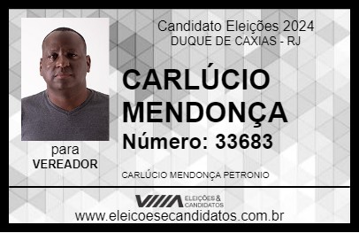 Candidato CARLÚCIO MENDONÇA 2024 - DUQUE DE CAXIAS - Eleições