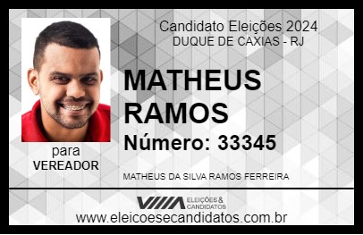 Candidato MATHEUS RAMOS 2024 - DUQUE DE CAXIAS - Eleições