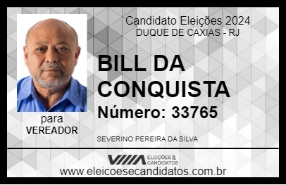 Candidato BILL DA CONQUISTA 2024 - DUQUE DE CAXIAS - Eleições