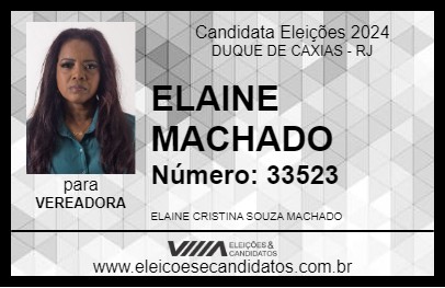 Candidato ELAINE MACHADO 2024 - DUQUE DE CAXIAS - Eleições