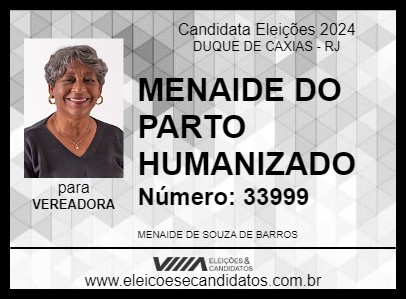 Candidato MENAIDE DO PARTO HUMANIZADO 2024 - DUQUE DE CAXIAS - Eleições