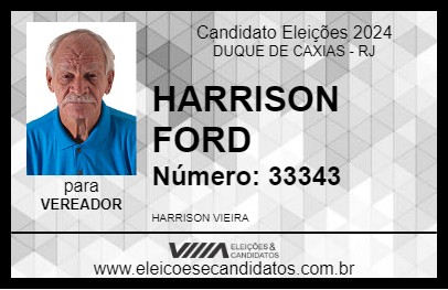 Candidato HARRISON FORD 2024 - DUQUE DE CAXIAS - Eleições