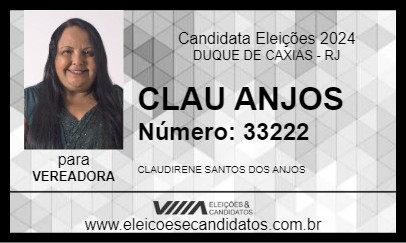 Candidato CLAU ANJOS 2024 - DUQUE DE CAXIAS - Eleições