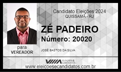 Candidato ZÉ PADEIRO 2024 - QUISSAMÃ - Eleições