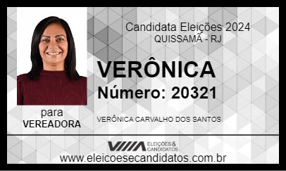 Candidato VERÔNICA 2024 - QUISSAMÃ - Eleições