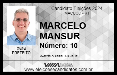 Candidato MARCELO MANSUR 2024 - MACUCO - Eleições