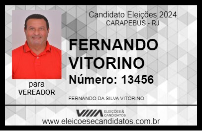 Candidato FERNANDO VITORINO 2024 - CARAPEBUS - Eleições