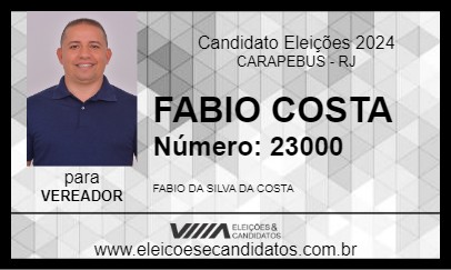 Candidato FABIO COSTA 2024 - CARAPEBUS - Eleições