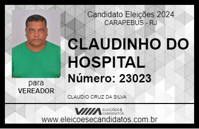 Candidato CLAUDINHO DO HOSPITAL 2024 - CARAPEBUS - Eleições