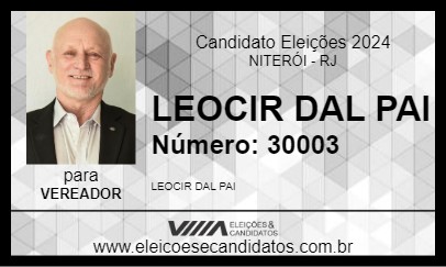 Candidato LEOCIR DAL PAI 2024 - NITERÓI - Eleições