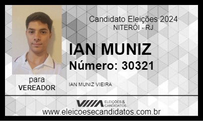 Candidato IAN MUNIZ 2024 - NITERÓI - Eleições