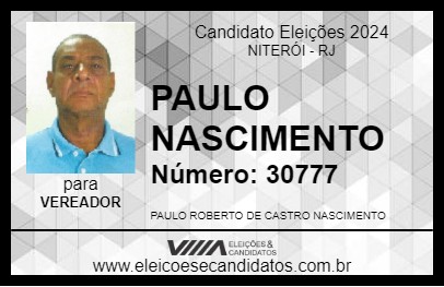 Candidato PAULO NASCIMENTO 2024 - NITERÓI - Eleições