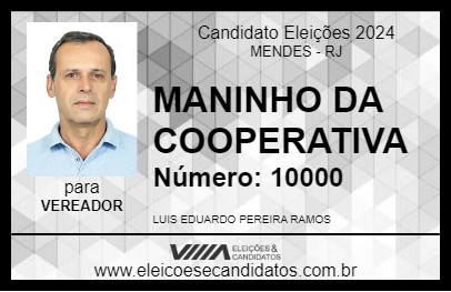 Candidato MANINHO DA COOPERATIVA 2024 - MENDES - Eleições