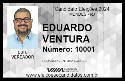 Candidato EDUARDO VENTURA 2024 - MENDES - Eleições