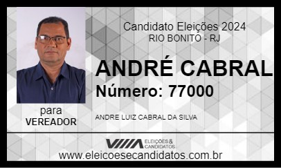 Candidato ANDRÉ CABRAL 2024 - RIO BONITO - Eleições