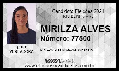 Candidato MIRILZA ALVES 2024 - RIO BONITO - Eleições