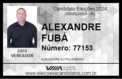 Candidato ALEXANDRE FUBÁ 2024 - ARARUAMA - Eleições