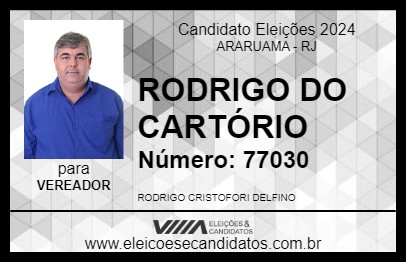 Candidato RODRIGO DO CARTÓRIO 2024 - ARARUAMA - Eleições