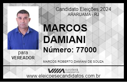 Candidato MARCOS DAMIANI 2024 - ARARUAMA - Eleições