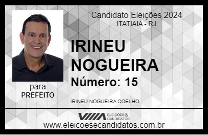 Candidato IRINEU NOGUEIRA 2024 - ITATIAIA - Eleições