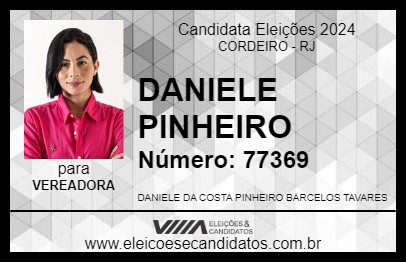 Candidato DANIELE PINHEIRO 2024 - CORDEIRO - Eleições