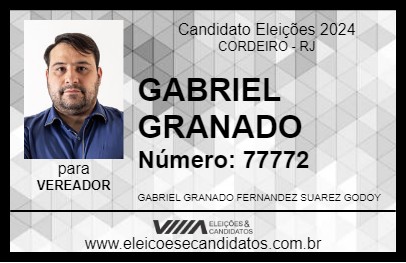 Candidato GABRIEL GRANADO 2024 - CORDEIRO - Eleições