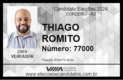 Candidato THIAGO ROMITO 2024 - CORDEIRO - Eleições