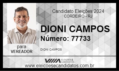 Candidato DIONI CAMPOS 2024 - CORDEIRO - Eleições