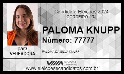 Candidato PALOMA KNUPP 2024 - CORDEIRO - Eleições