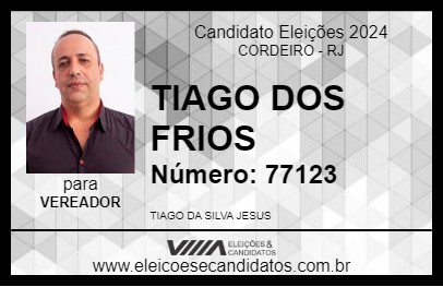 Candidato TIAGO DOS FRIOS 2024 - CORDEIRO - Eleições