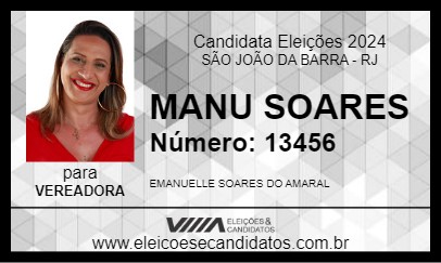 Candidato MANU SOARES 2024 - SÃO JOÃO DA BARRA - Eleições