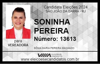 Candidato SONINHA PEREIRA 2024 - SÃO JOÃO DA BARRA - Eleições