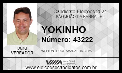 Candidato YOKINHO 2024 - SÃO JOÃO DA BARRA - Eleições