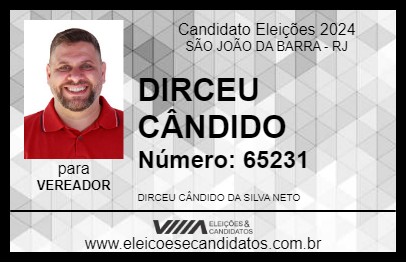 Candidato DIRCEU CÂNDIDO 2024 - SÃO JOÃO DA BARRA - Eleições