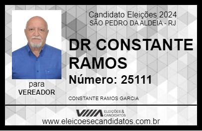 Candidato DR CONSTANTE RAMOS 2024 - SÃO PEDRO DA ALDEIA - Eleições