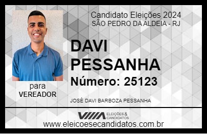 Candidato DAVI PESSANHA 2024 - SÃO PEDRO DA ALDEIA - Eleições