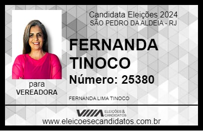 Candidato FERNANDA TINOCO 2024 - SÃO PEDRO DA ALDEIA - Eleições