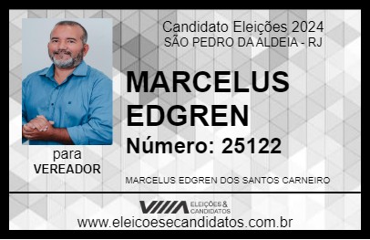 Candidato MARCELUS EDGREN 2024 - SÃO PEDRO DA ALDEIA - Eleições