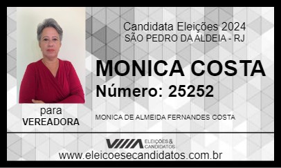 Candidato MONICA COSTA 2024 - SÃO PEDRO DA ALDEIA - Eleições