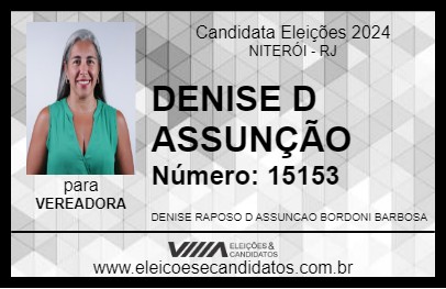 Candidato DENISE D ASSUNÇÃO 2024 - NITERÓI - Eleições