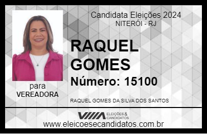 Candidato RAQUEL GOMES 2024 - NITERÓI - Eleições