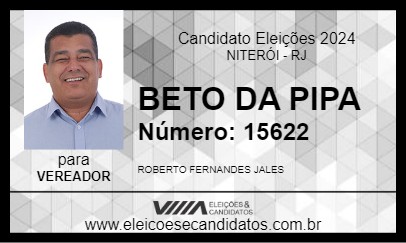 Candidato BETO DA PIPA 2024 - NITERÓI - Eleições