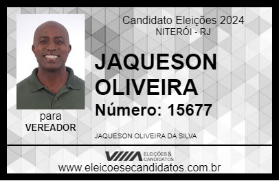 Candidato JAQUESON OLIVEIRA 2024 - NITERÓI - Eleições