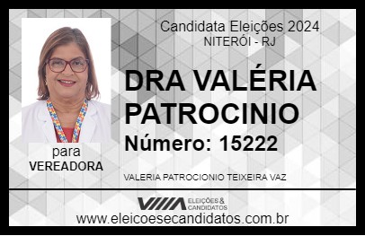 Candidato DRA VALÉRIA PATROCINIO 2024 - NITERÓI - Eleições