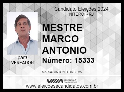 Candidato MESTRE MARCO ANTONIO 2024 - NITERÓI - Eleições