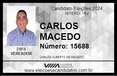 Candidato CARLOS MACEDO 2024 - NITERÓI - Eleições