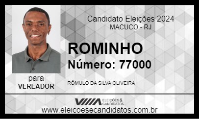 Candidato ROMINHO 2024 - MACUCO - Eleições