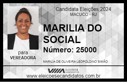 Candidato MARILIA DO SOCIAL 2024 - MACUCO - Eleições