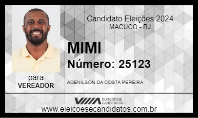 Candidato MIMI 2024 - MACUCO - Eleições